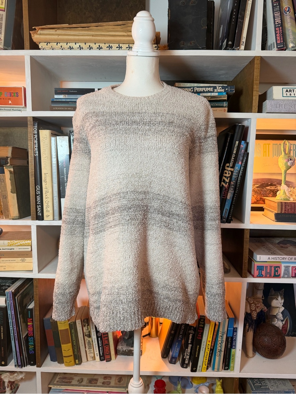 Barefoot Dreams Crewneck Sweater - Cream & Gray
